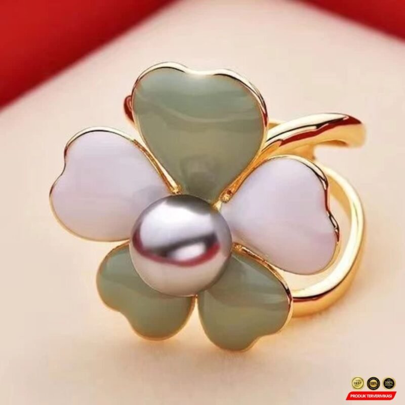 Pin Bros Baju Semanggi Mewah | Perpaduan Mutiara & Logam - Gambar 4
