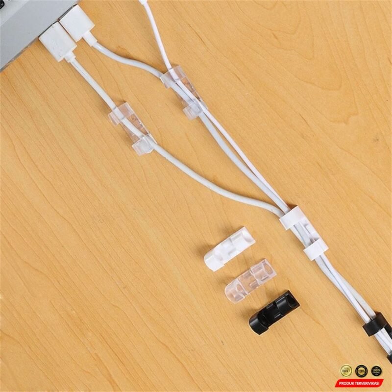 Klip Kabel Tempel Rapi & Praktis - Cable Clip Organize