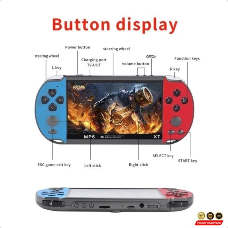layar besar dual joystick retro game arcade handheld
