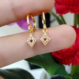 Anting Klip Titanium Elegan - Model Gandul Kotak