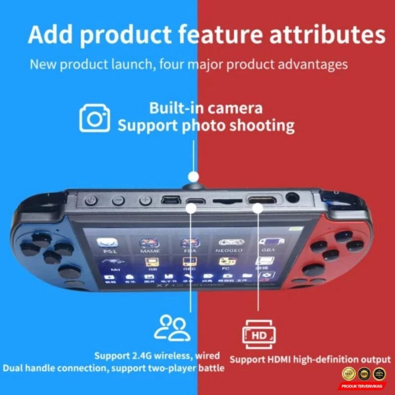 Handheld X7+ Game Console With Camera 4.3 Inch Screen HD Compatible Dual Joystick - Image 4