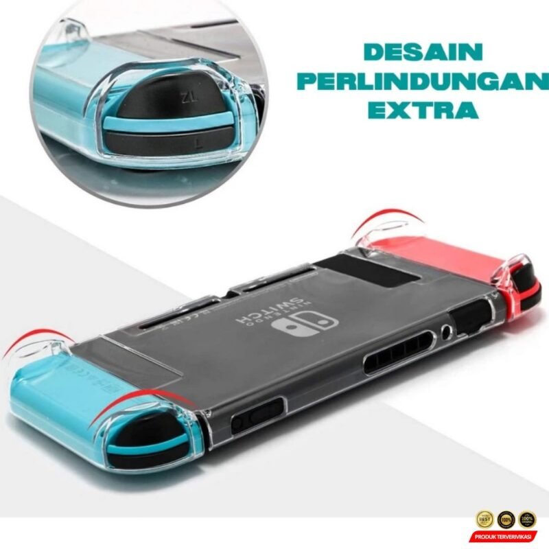 Crystal Hardcase Case Nintendo Switch Console JoyCon Casing Switch PC Bening TNS 1710 - Image 4