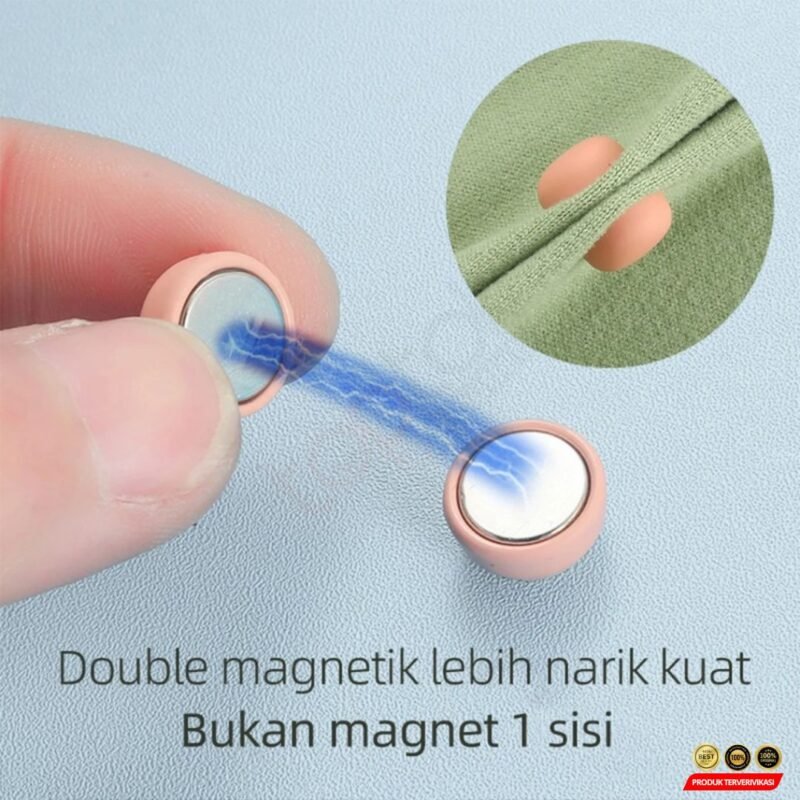 Bros Magnet Jilbab Anti Slip | Klip Hijab Stylish & Praktis Tanpa Jarum - Gambar 8