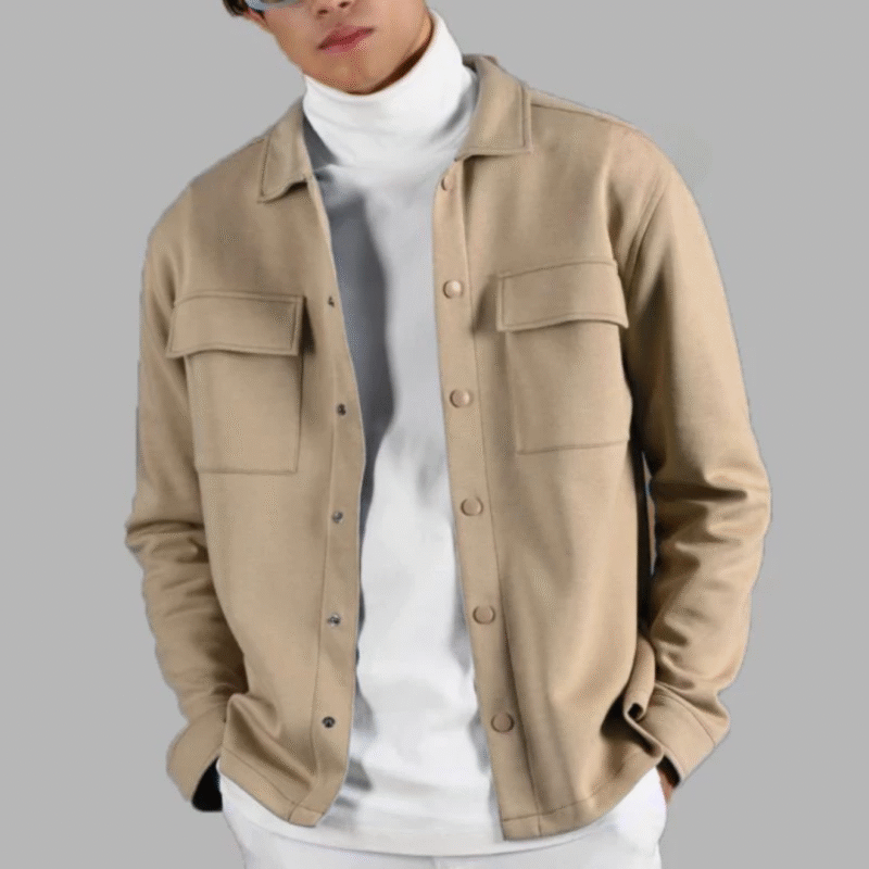 Jaket Fleece Tebal Fashion Pria Trucker Semi Parka - Gambar 7