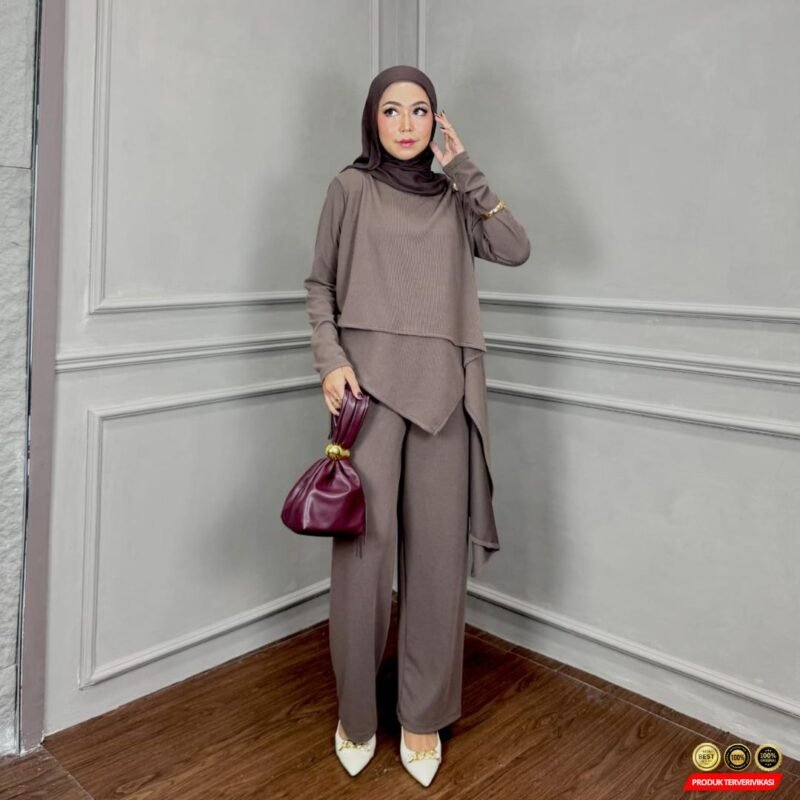 Dress Nayla Baju Muslim Wanita – Potongan Asimetris Elegan