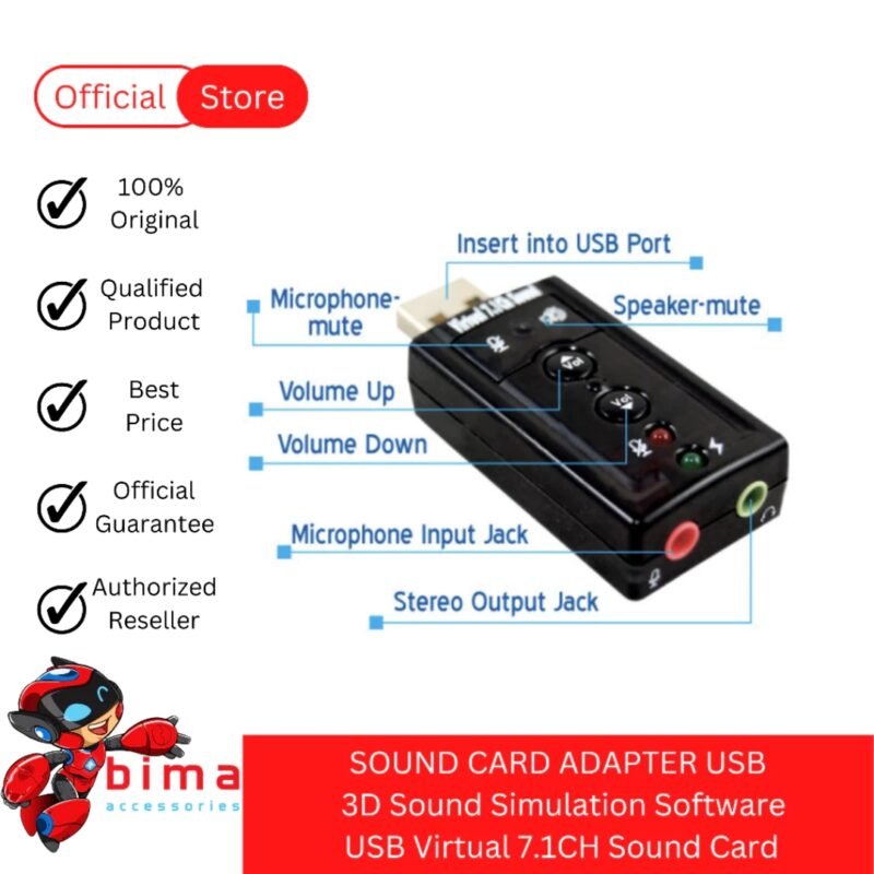 Sound Card Adapter - TC-03 Taffware USB 7.1 - Image 5