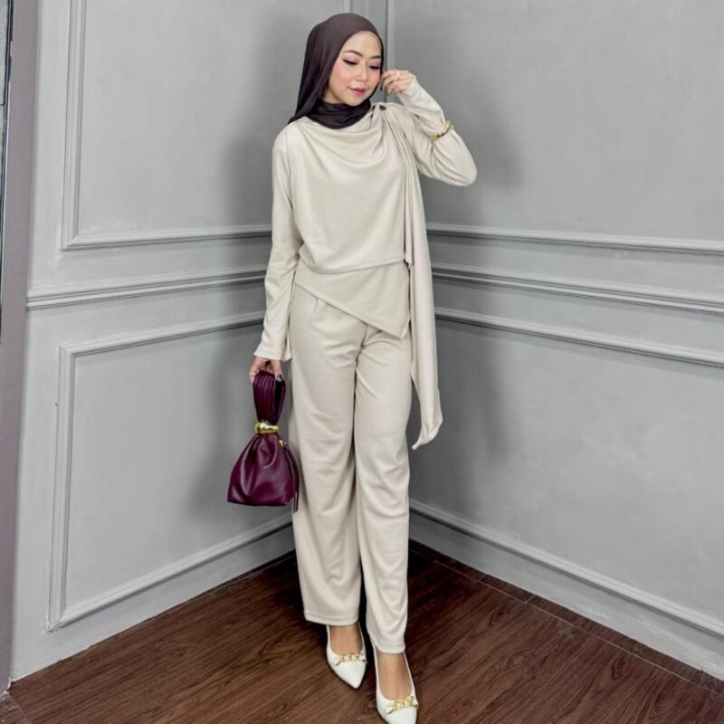Dress Nayla Baju Muslim Wanita – Potongan Asimetris Elegan
