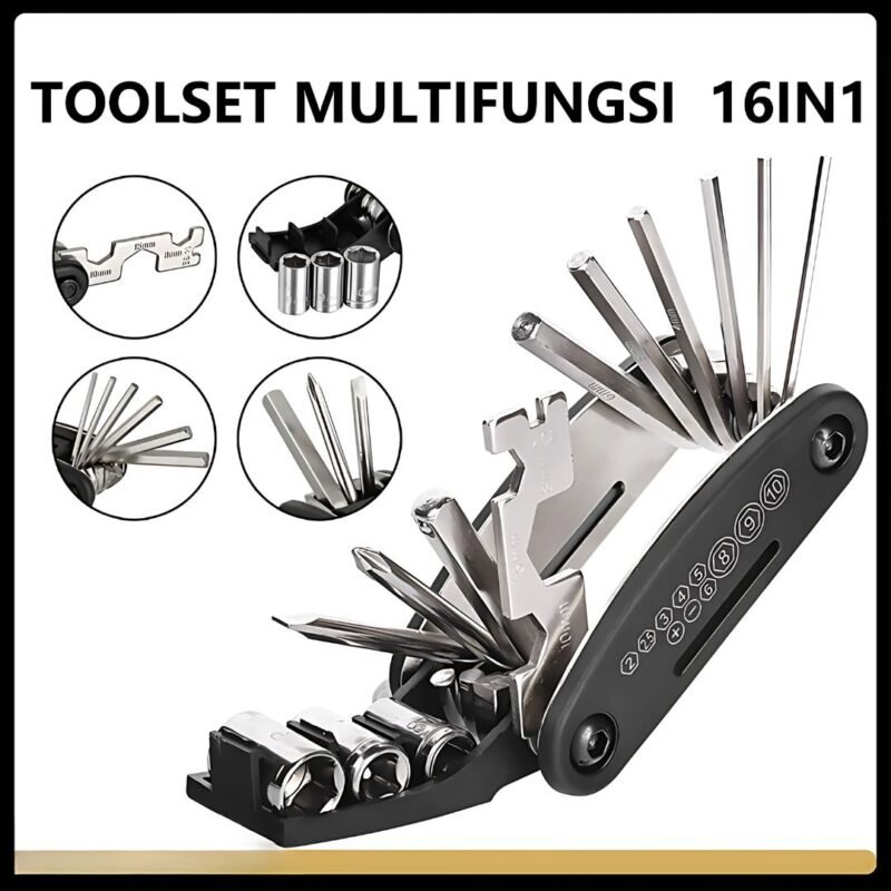 Toolkit Sepeda Alat Servis Sepeda Lipat & MTB Multifungsi