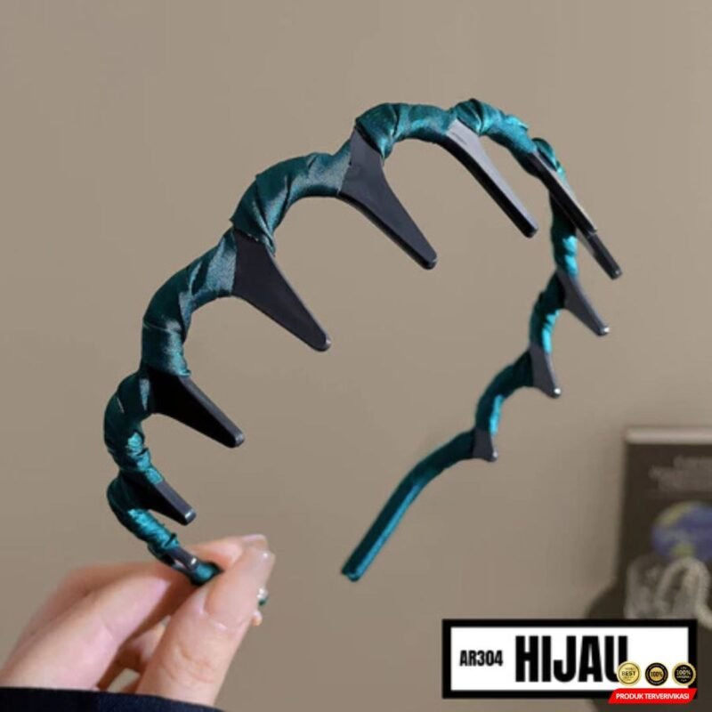 Bando Sirkam Gerigi Polos Velvet Motif Leopard Elegan Wanita - Gambar 3