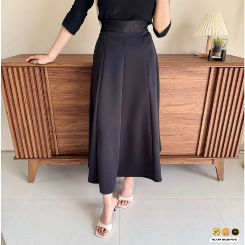 Rok Flare Wanita Korean Loose Maxi Skirt