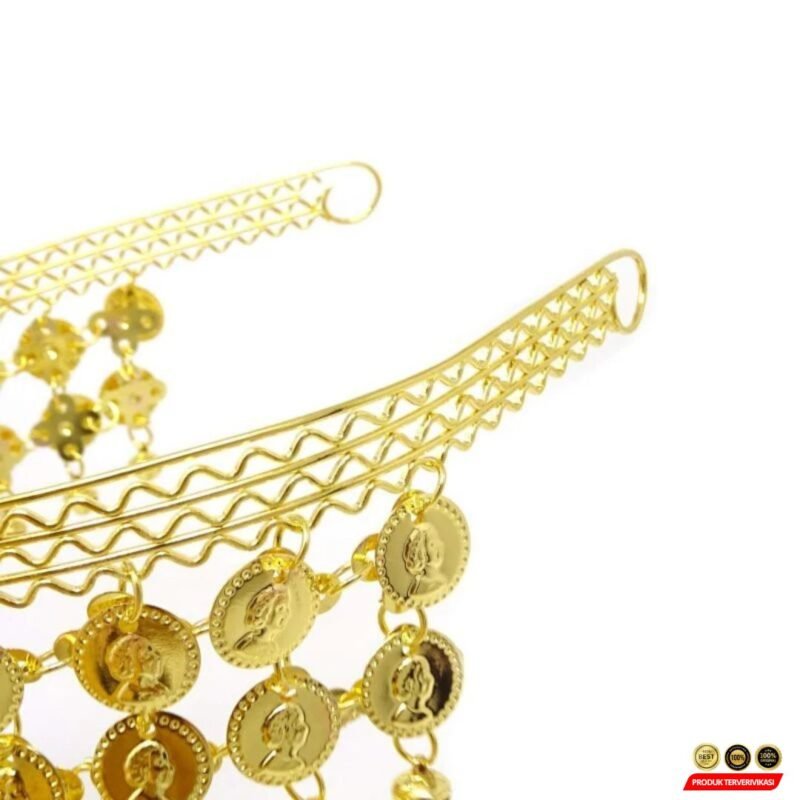 Bando Belly Dance Wanita Aksesoris Kepala Koin - Gambar 2