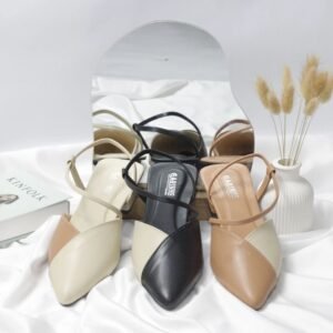 Sepatu Mules Tali Wanita Garinns Sandal Kekinian Hak 3cm Nyaman Stylish