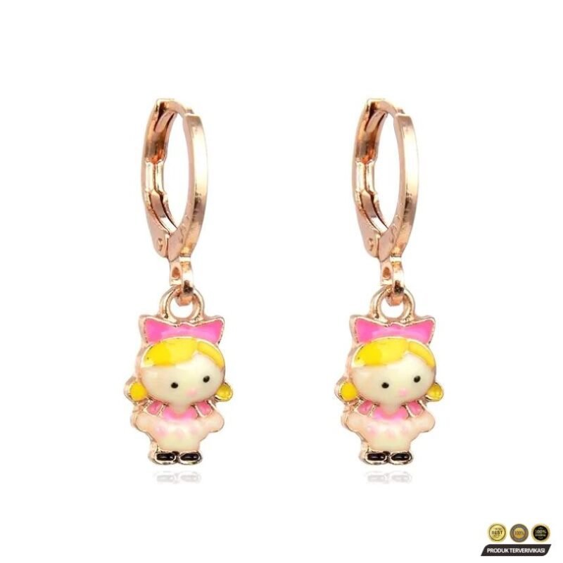 Anting Anak Perempuan Desain Titanium Aman & Nyaman