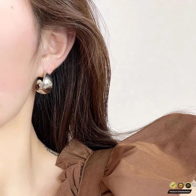 Anting Emas Bulat Polos A05