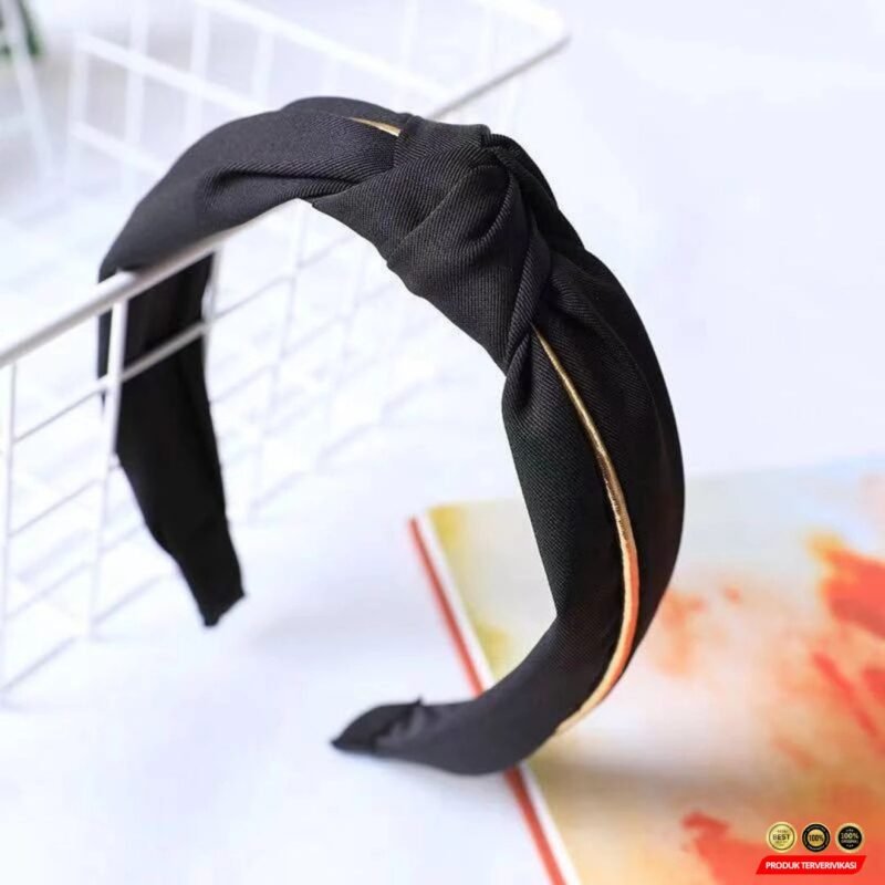 Bando Wanita Serut Simpul Model Fashion Korea Kekinian - Gambar 4