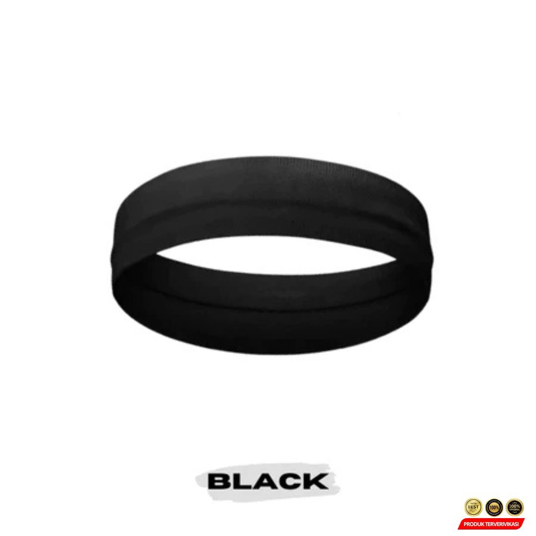Ikat Kepala Bando Olahraga Sweat Sport Headband Anti Slip - Gambar 3