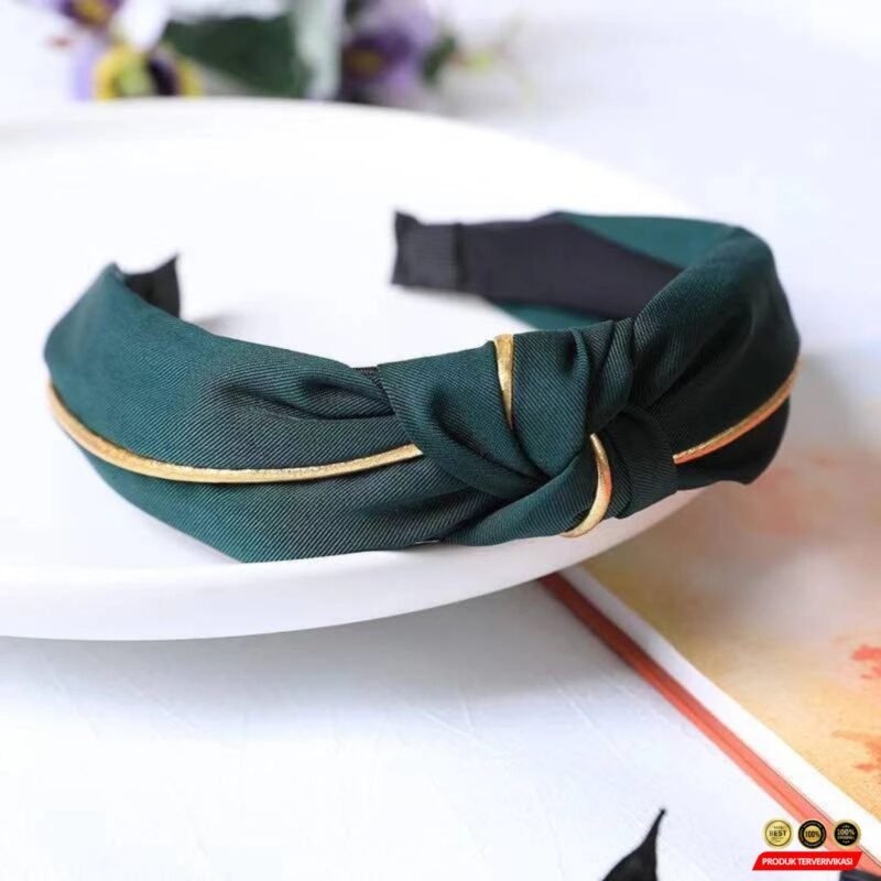 Bando Wanita Serut Simpul Model Fashion Korea Kekinian - Gambar 3
