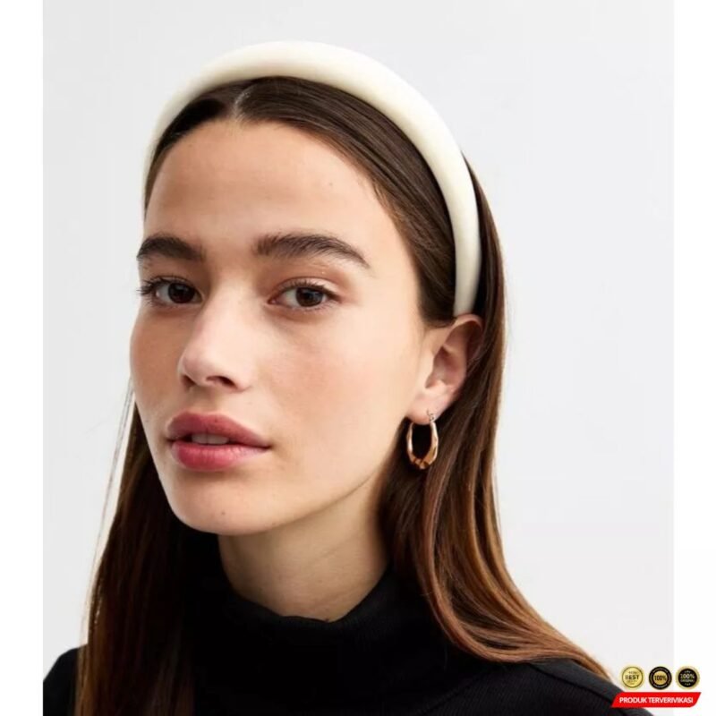 Bando Spon Lebar Polos Aksesori Rambut Korea Ala Nagita Slavina - Gambar 5