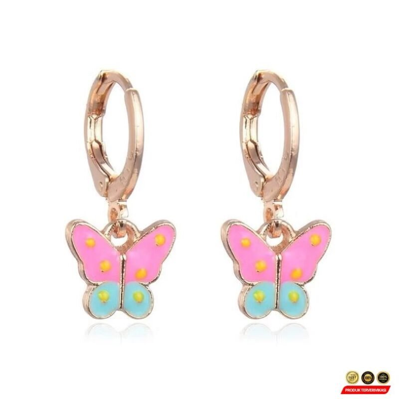 Anting Anak Perempuan Desain Titanium Aman & Nyaman