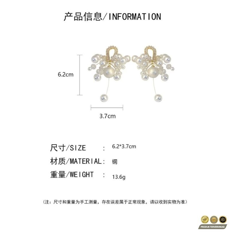 Anting Mutiara Glamor Elegan