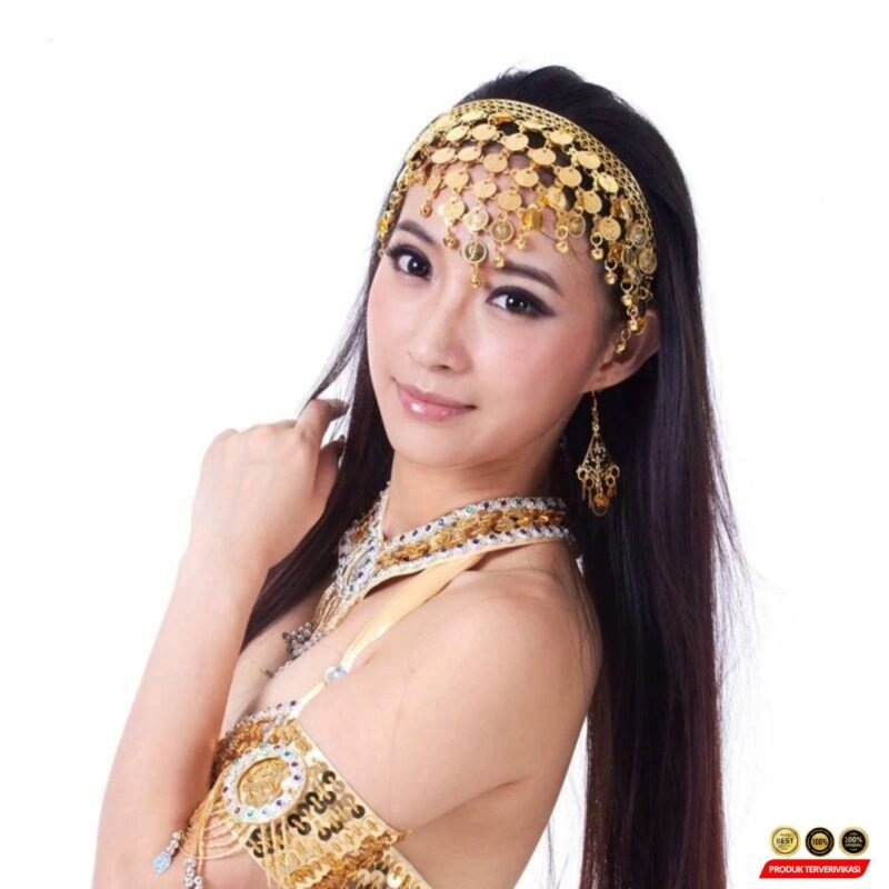 Bando Belly Dance Wanita Aksesoris Kepala Koin - Gambar 6