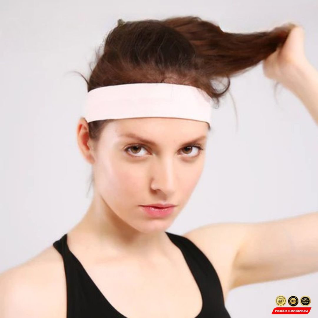Ikat Kepala Bando Olahraga Sweat Sport Headband Anti Slip - Gambar 8
