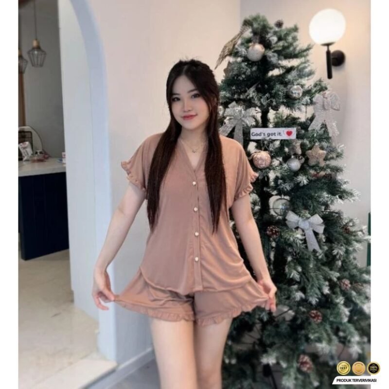 Setelan piyama Hotpen wanita import baby doll sleepwear lingerie - Gambar 2