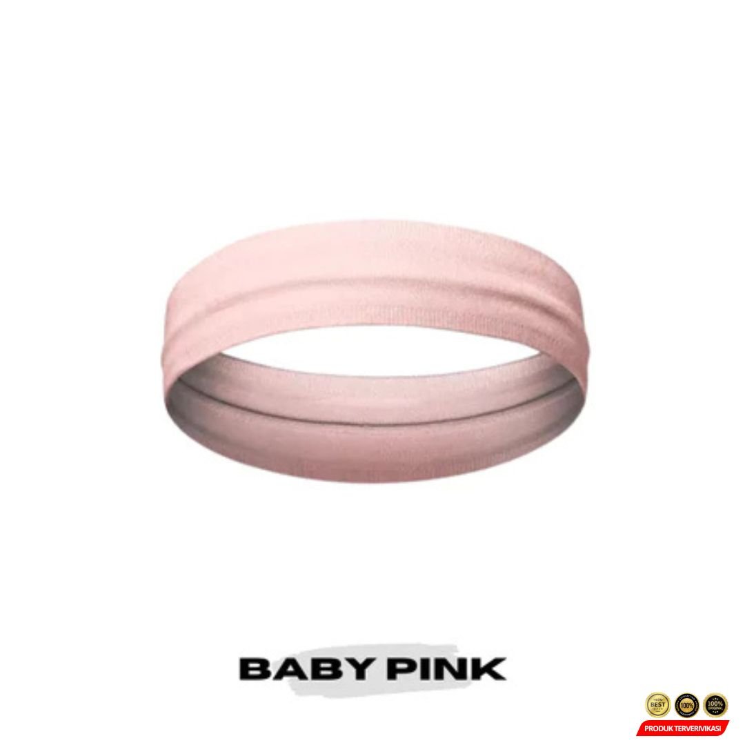 Ikat Kepala Bando Olahraga Sweat Sport Headband Anti Slip - Gambar 4