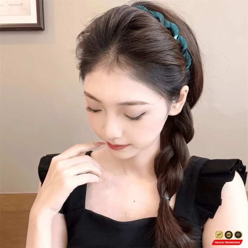 Bando Sirkam Gerigi Polos Velvet Motif Leopard Elegan Wanita - Gambar 10