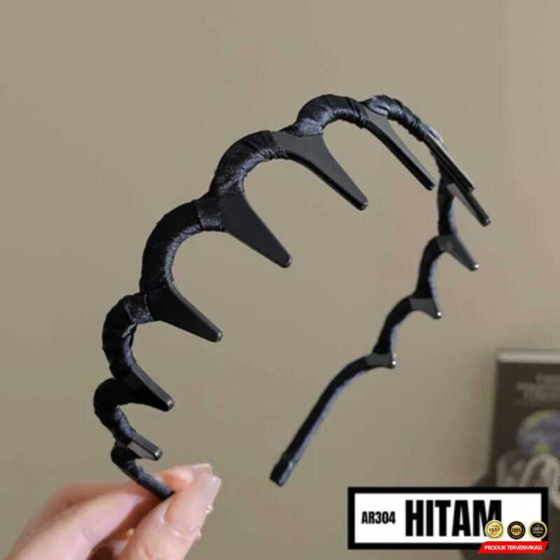 Bando Sirkam Gerigi Polos Velvet Motif Leopard Elegan Wanita - Gambar 4