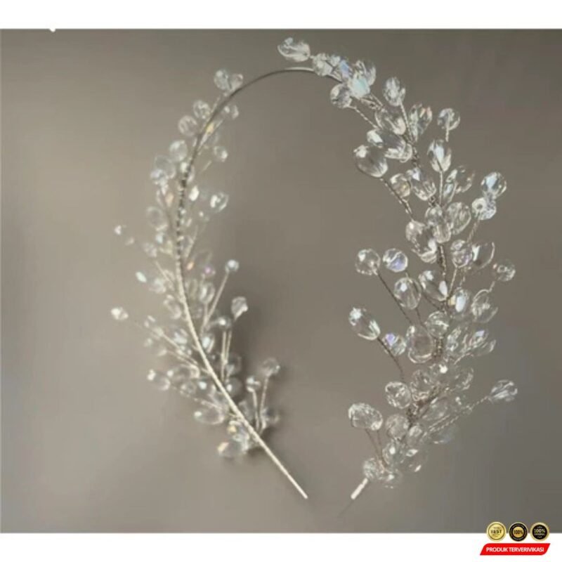 Bando Kristal Mutiara Elegan Model Korea BND55 Cantik Mewah - Gambar 2