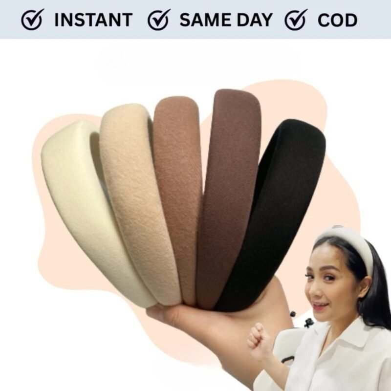 Bando Spon Lebar Polos Aksesori Rambut Korea Ala Nagita Slavina