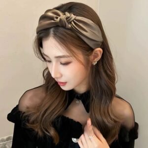 Bando Satin Simpul Warna Lembut Earth Tone Elegan