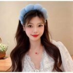 Headband Busa Tebal Awan Bando Jumbo Fluffy Polos Gaya Korea Imut Stylish